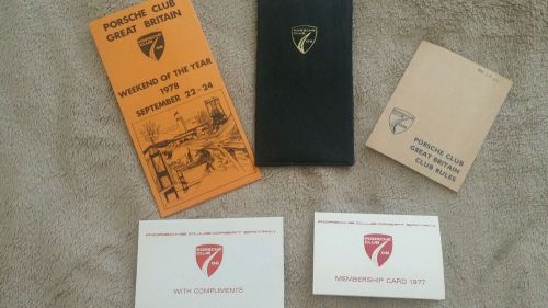 Vintage 1977 porsche club of great britain membership information packet