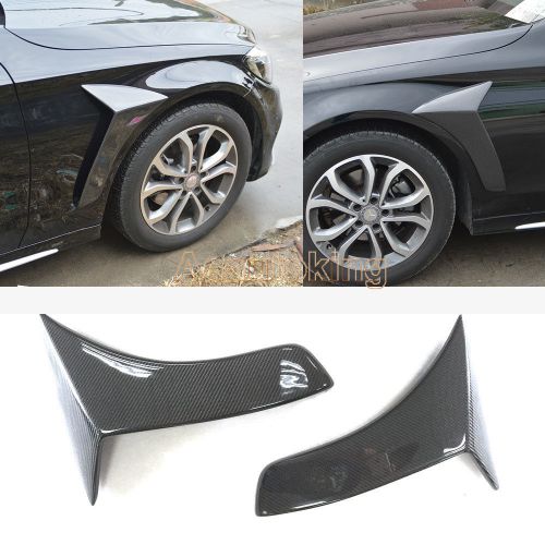 2pcs carbon fiber side fender fin air vent cover fit for mercedes benz w205 2015