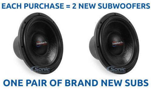 2) american bass xfl1544 1000w rms 15&#034; dual 4-ohm xfl car subwoofers