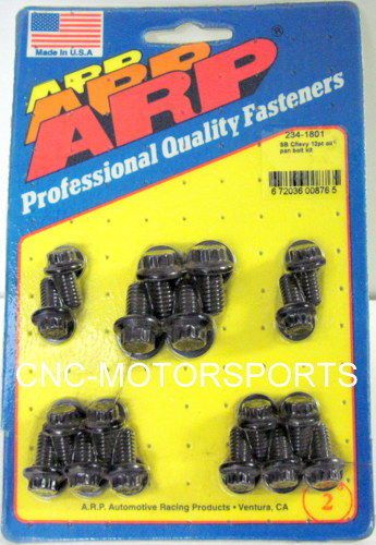 Arp oil pan bolt kit 234-1801 chevy 265 400 w/standard 2 pc cork gasket