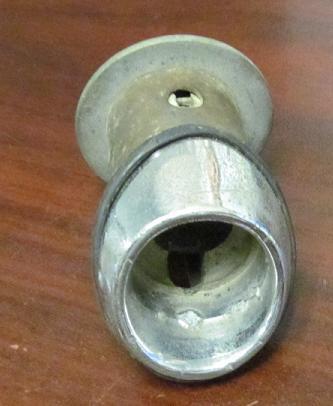 1965-66 mustang/shelby original/used trunk lock sleeve and retainer assembly