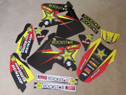 Rockstar suzuki rm125 rm250 2001 - 2008 graphics kit motocross [538]