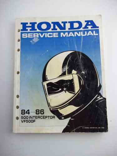 1984 1985 1986 honda interceptor 500 vf500f service shop repair manual, oem