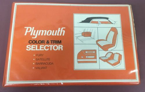 1971 plymouth upholstery color and trim selector album fury, valiant, barracuda