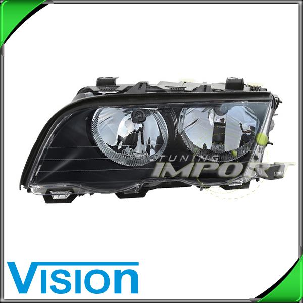 Driver side left l/h headlight lamp assembly 1999-01 bmw e46 3-series 4dr sedan