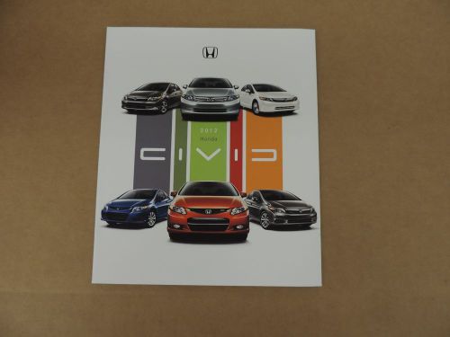 2012 honda civic sedan coupe hybrid si dx lx ex sales brochure dealer catalog