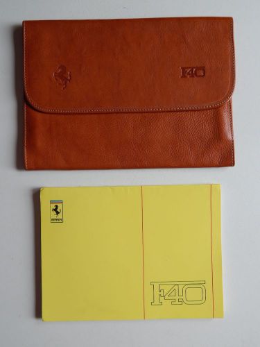 Original ferrari f40 pouch wallet &amp; owner&#039;s manual handbook f50 250 275 330