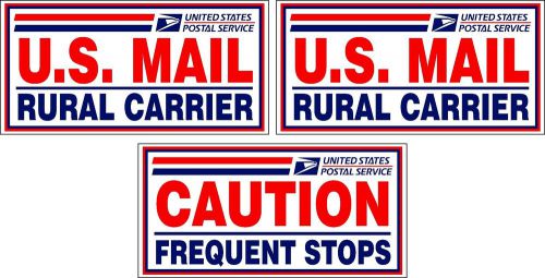 New 3 u.s. mail delivery magnetic signs rural delivery carrier magnet 6&#034;x12&#034;