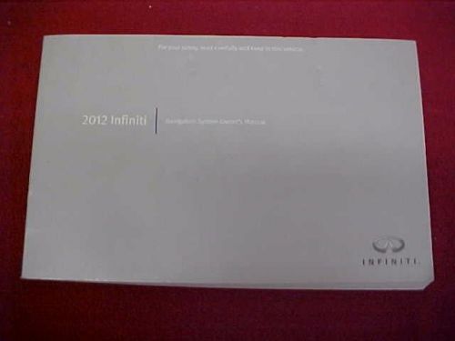 2012 original infiniti navigation system only service guide 12 owners manual oem