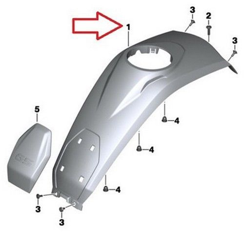 Bmw genuine motorcycle tank trim center tank trim center r1200gs 46638536980