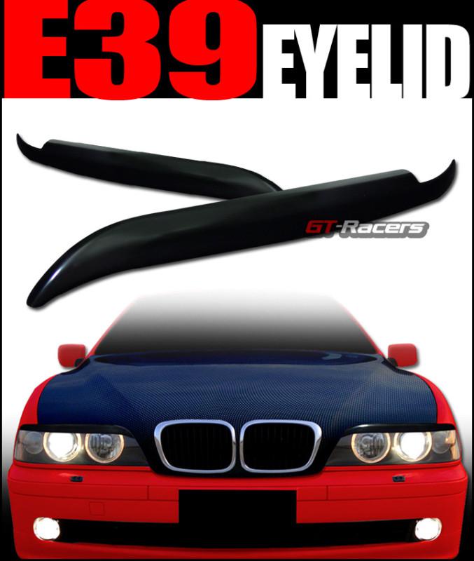 Euro sport blk head light cover eyelids eyebrows trim 1997-2002 bmw e39 5-series