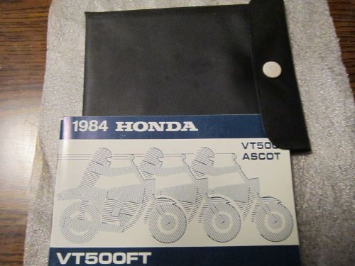 Honda 1984 ascot vt500ft owners manual and pocket