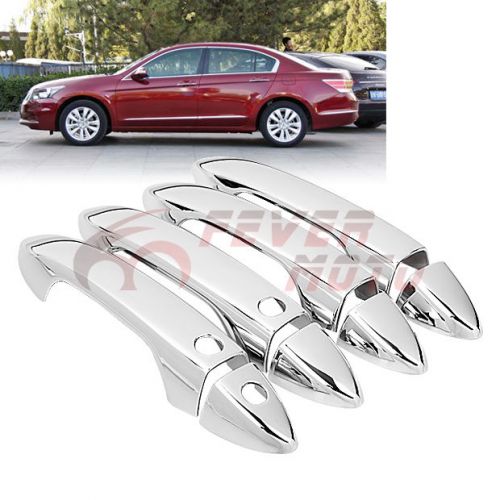 New chrome door handle cover passenger smart keyhole for honda accord 2014 fm