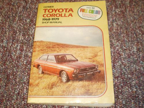 1968-1979 clymer toyota corolla car service repair manual book all models