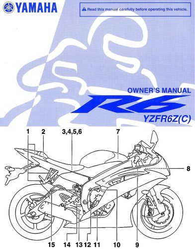 2010 yamaha r6 motorcycle owners manual -yzfr6zc-yamaha-yzf r6 zc