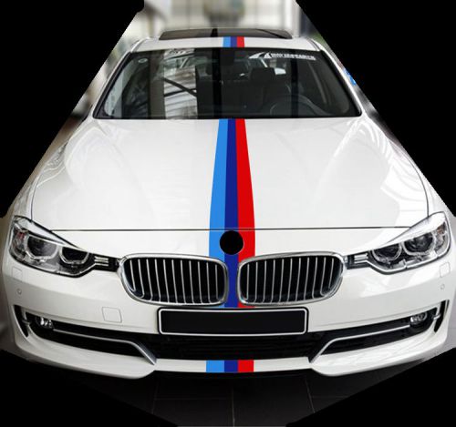 3&#034;x240&#034; bmw power flag sticker strip roof bumper decal vinyl auto car bike hood