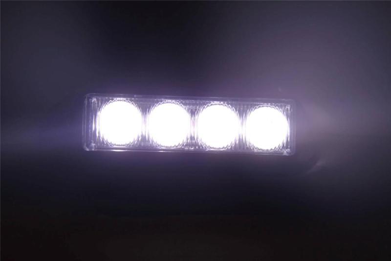 4 led surface mount strobe warning flashing light white