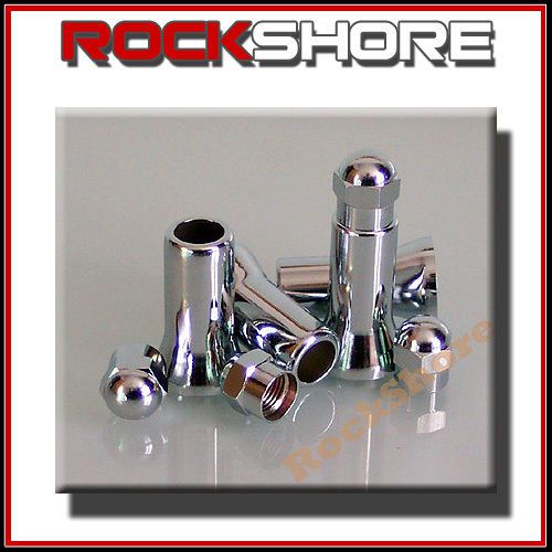 4 chrome wheel tyre valve dust caps &amp; stem covers 27mm