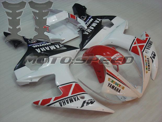 Free tank pad x2! fairing for yamaha 2003 2004 2005 yzf r6 plastic injection k52