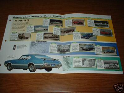 ★★1949-99 history of oldsmobile muscle cars brochure 442 w30 hurst olds cutlass 