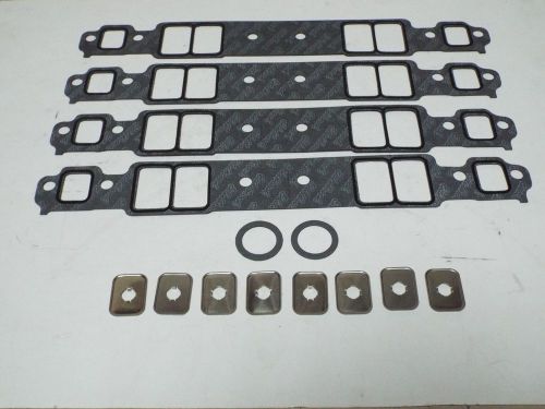 Edelbrock 7201 engine intake manifold gasket (2) sets sbc 283 350 400 rat rod