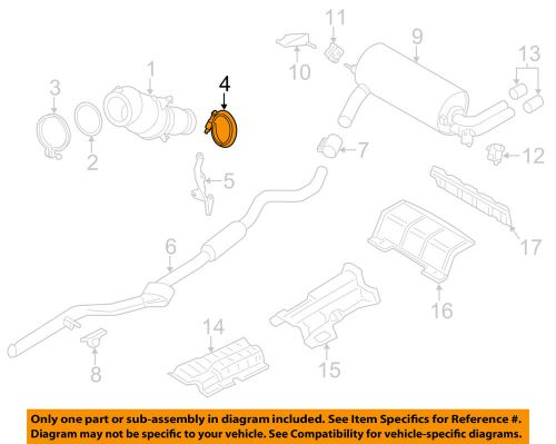 Bmw oem 14-16 428i xdrive 2.0l-l4-converter &amp; pipe retainer ring 18307628660