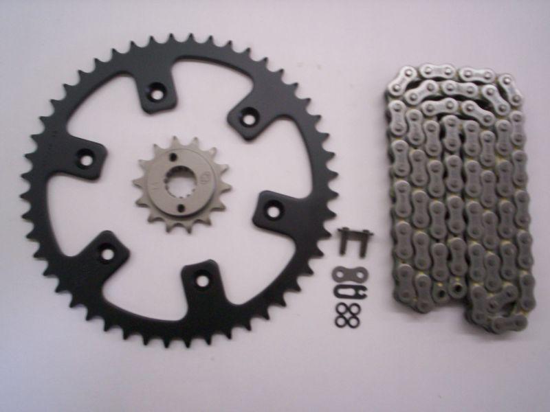 Honda xr650r xr 650 r sprocket 14/48 & ek sro-5 o-ring chain set 2000-2007 blk