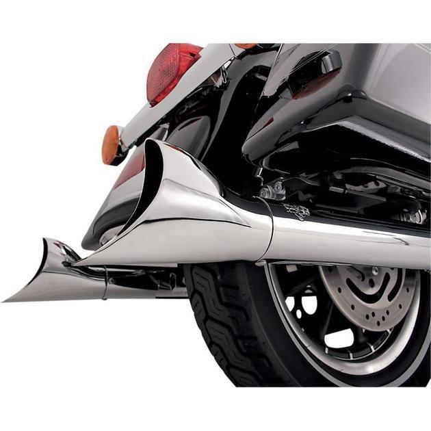 Vance & hines fishtail ii end caps for softail duals