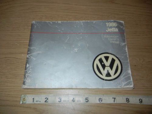 Vw volkswagen 1986 jetta original owners manual good condition signs of wear