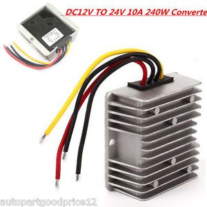 Waterproof converter regulator dc 12v step up to 24v 240w 10a car supply module