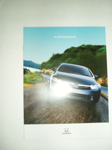 The 2007 honda hybrids brochure fcx civic accord