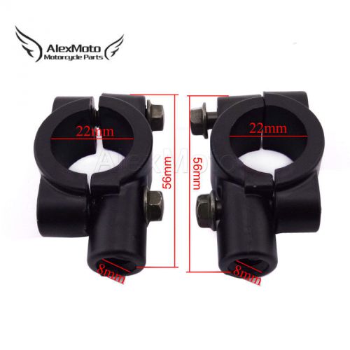 8mm motorcycle bike atv handlebar mirror clamp mount 22mm bracket 7/8&#039;&#039;