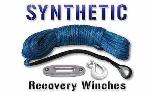 Dyneema synthetic winch rope/cable 6mm*15m + 3500lb al. hawse &amp; hook atv utv