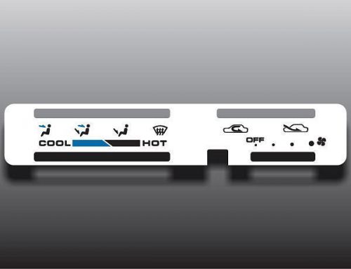 1986-1995 suzuki samurai round vent white heater control switch overlay hvac