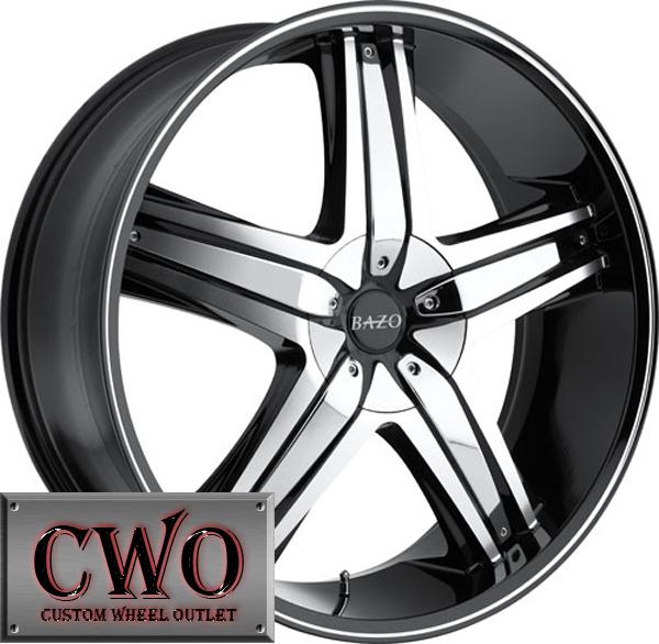 22 black bazo b501 wheels rims 6x135/6x139.7 6 lug expedition tahoe yukon