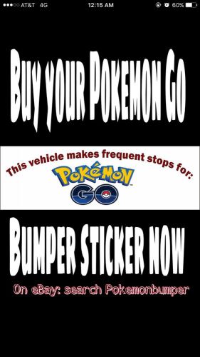 Pokemonbumper pokemon go bumper sticker! decal car sticker