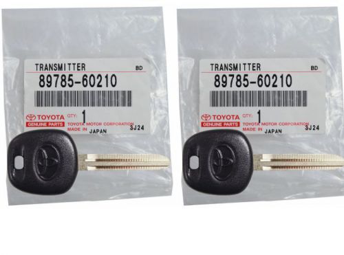 2 genuine oem transponder key chip ignition for toyota g chip uncut blade blank