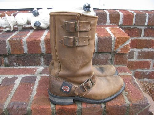 Vintage men harley-davidson engineer boots sz 7.5 stk# 98414-95vm made in the us