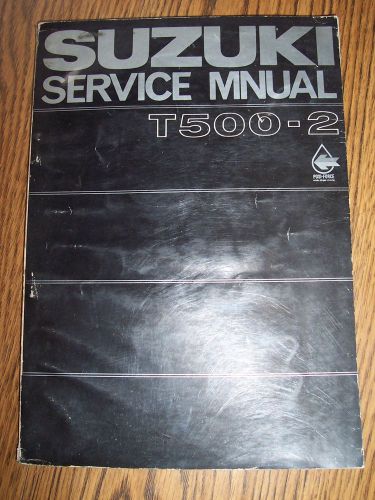 Old vintage 1969 suzuki t 500 2 motorcycle service repair shop manual parts nice