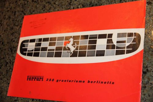 Ferrari 250 granturismo berlinetta sales brochure chinetti testa rosa historic