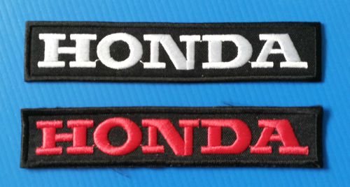 2 lot honda banner embrodered iron or sewn patches w/ free shipping