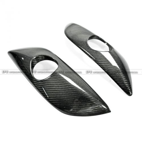 Front fog light cover (2pcs) trim for hyundai veloster non turbo carbon fiber