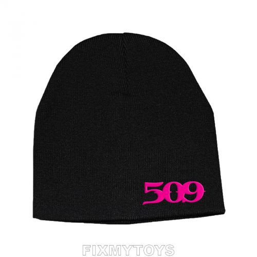 2016 snowmobile 509 inc black pink logo beanie skully winter hat snocross