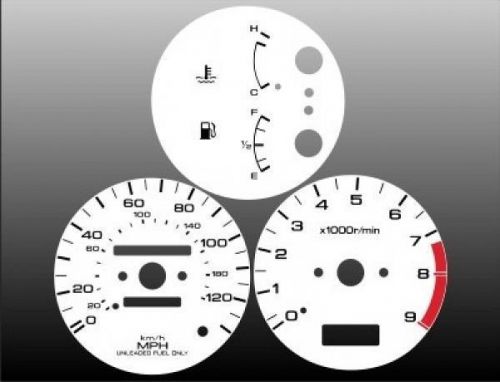 White face gauge kit fits 1991-1992 infiniti g20 dash instrument cluster 91-92