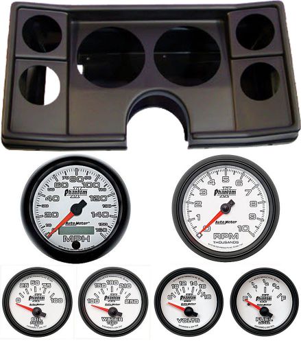 82-88 chevy g body black dash carrier w/ auto meter phantom ii gauges