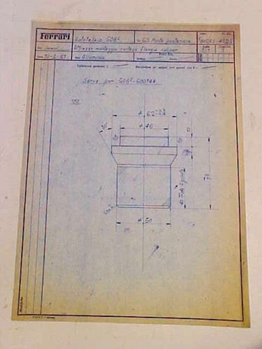 Ferrari transmission blue print 10-5-1961 4525 oem