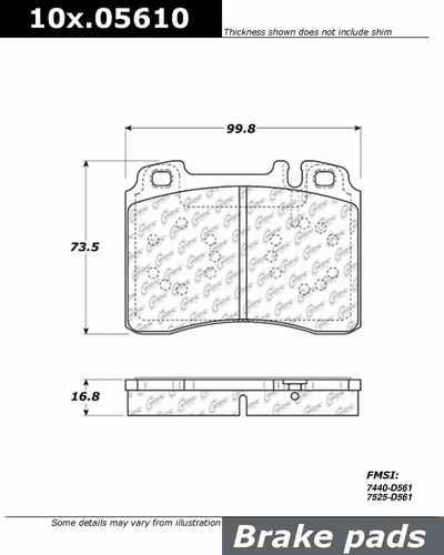 Centric 105.05610 brake pad or shoe, front-posi-quiet ceramic w/shims