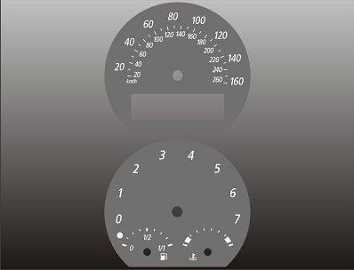 2002-2008 bmw z4 instrument cluster grey face gauges 02-08