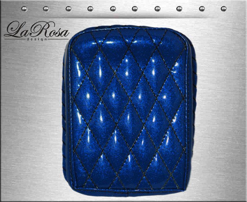 9" larosa blue diamond tuk harley softail rigid sportster xl pillion pad seat