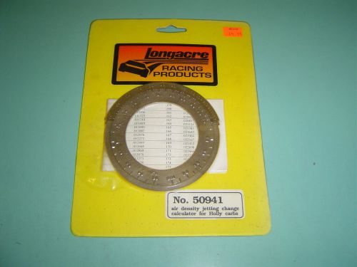 Longacre carburetor jetting circular slide rule 50941 for holley carbs -6 new